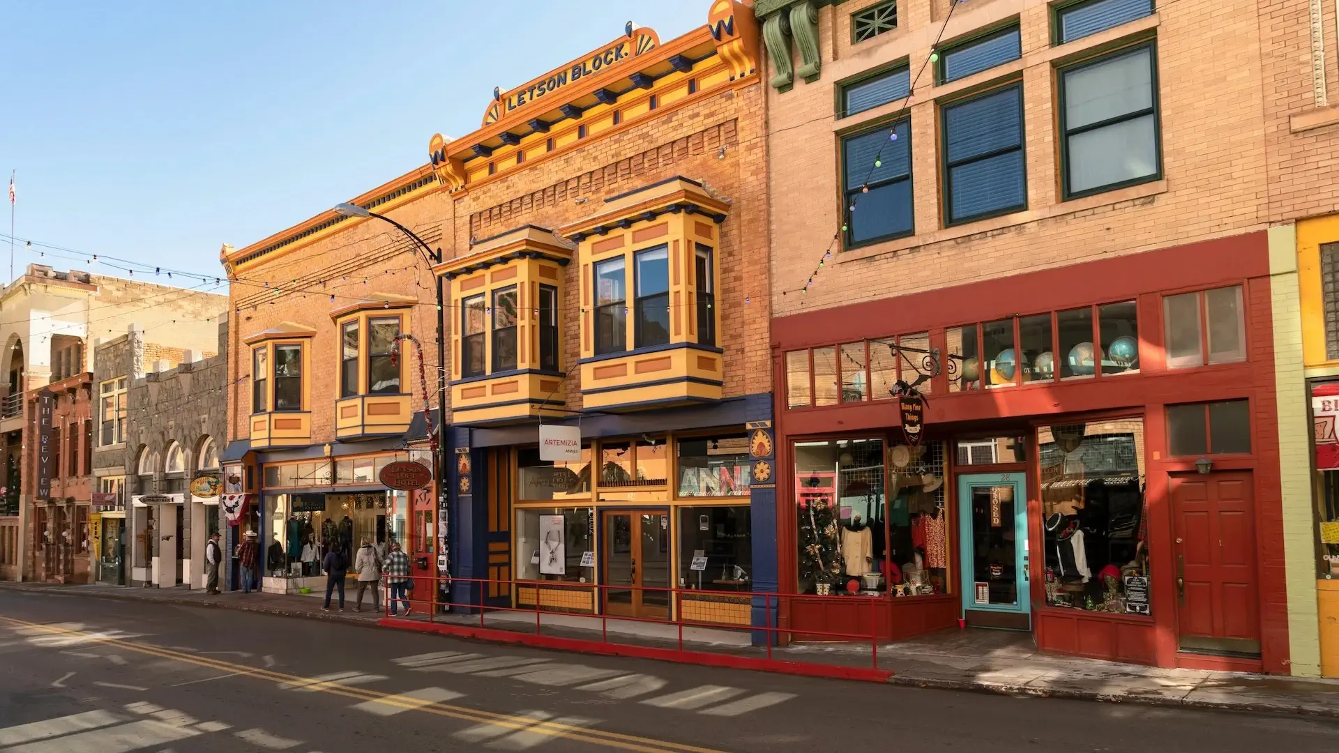 view along main street in Bisbee, Arizona