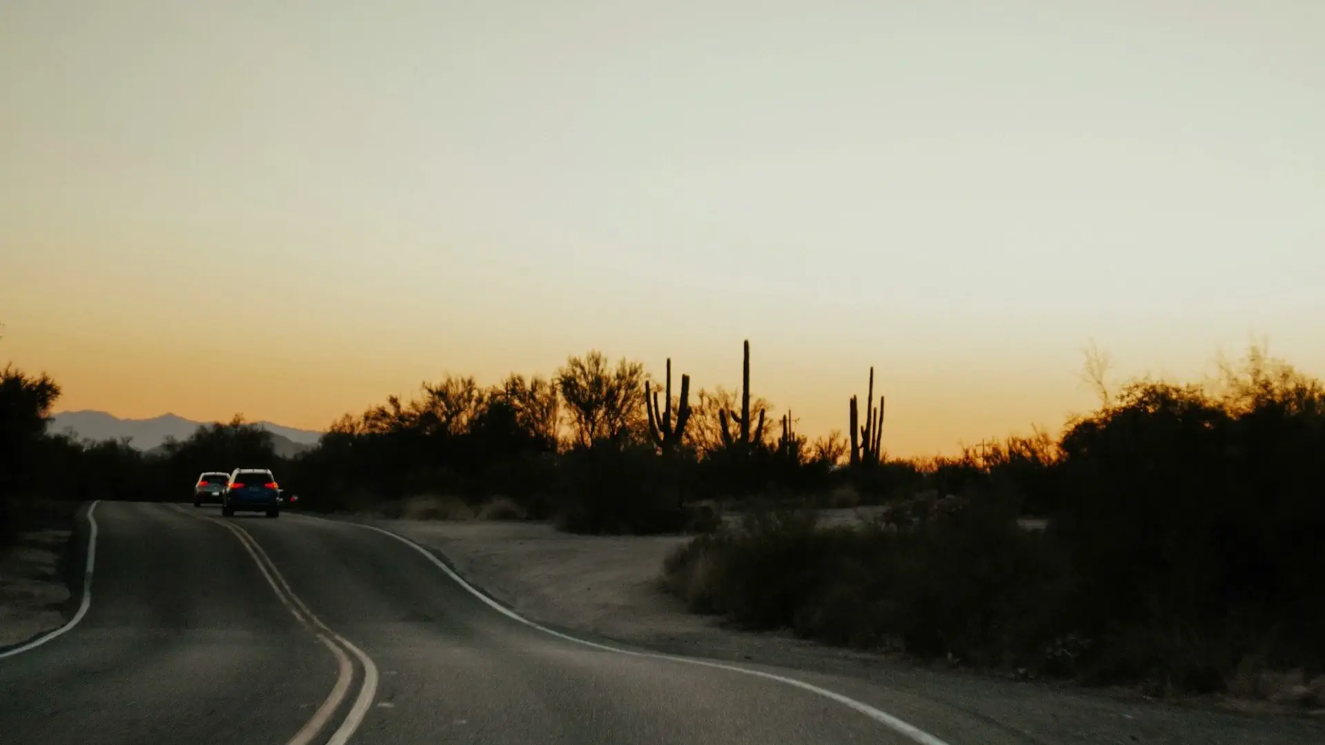 winding Arizona road view